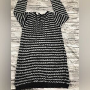 Katsumi Striped Black and Gray Women's Sweater